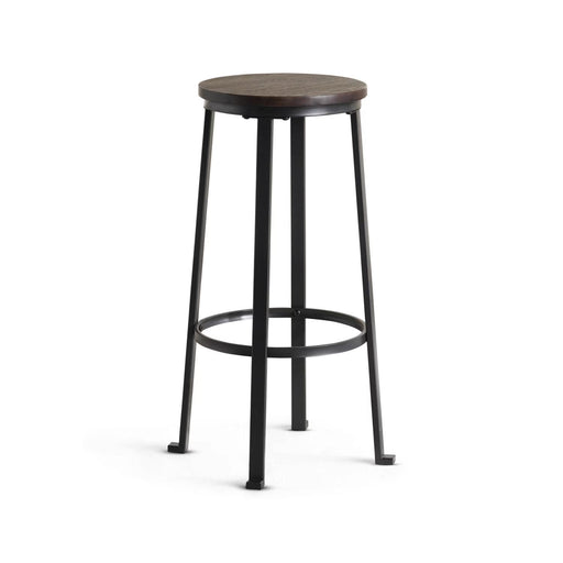 Neklan Bar Stool Wood - Dark Brown Pan Home