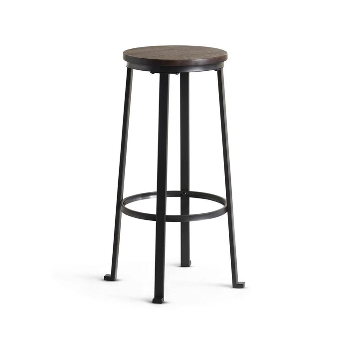 Neklan Bar Stool Wood - Dark Brown Pan Home