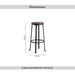 Neklan Bar Stool Wood - Dark Brown Pan Home