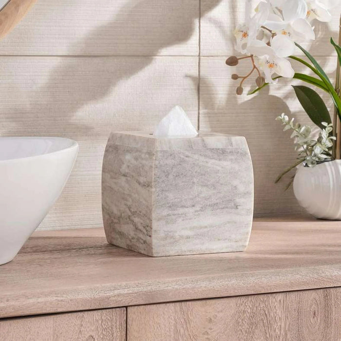 Neo Marble Tissue Cover Box  15X15X15Cm - Beige Pan Home