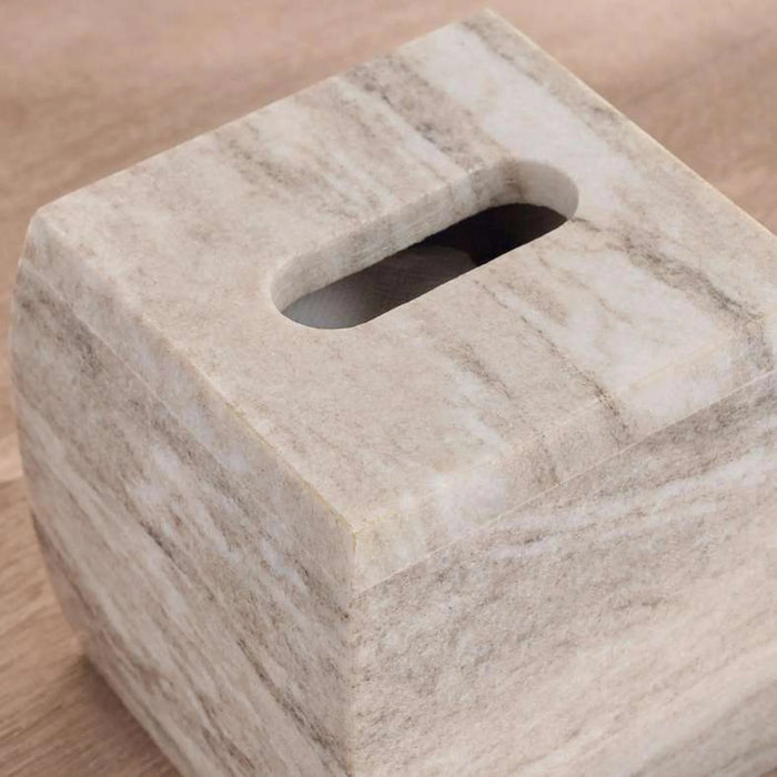 Neo Marble Tissue Cover Box  15X15X15Cm - Beige Pan Home