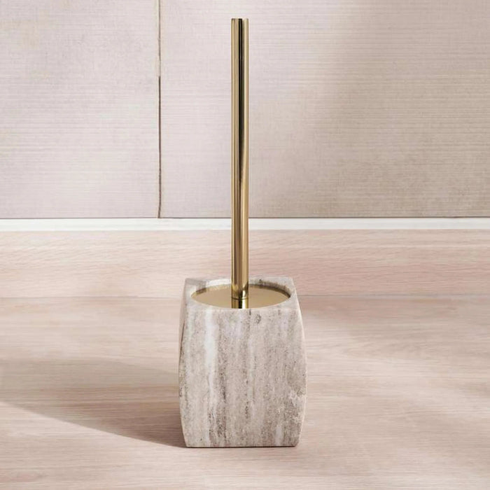 Neo Marble Toilet Brush Holder  11.5X11.5X39Cm - Beige Pan Home