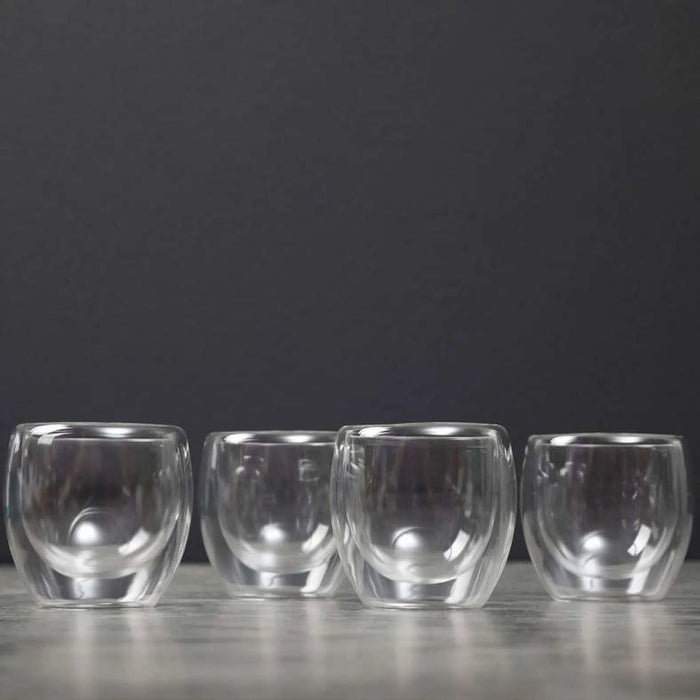 Neoflam Boro Double Wall S/4 Glass Clear 80Ml Pan Home