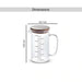 Neoflam Borosilicate Glass Measuring Mug With Lid 500Ml -Clear Pan Home