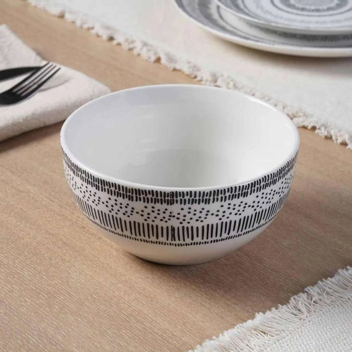 Nero 12-Piece Porcelain Dinner Set - Black
