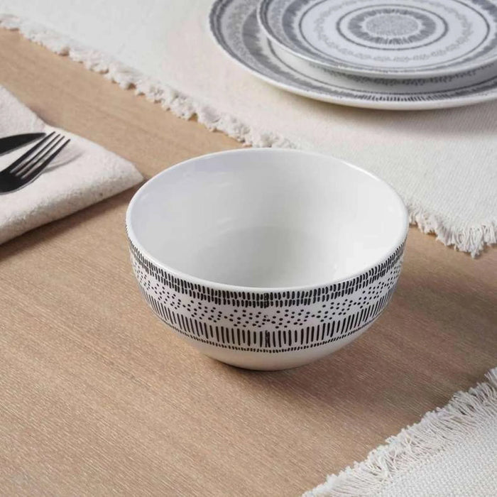 Nero 12-Piece Porcelain Dinner Set - Black