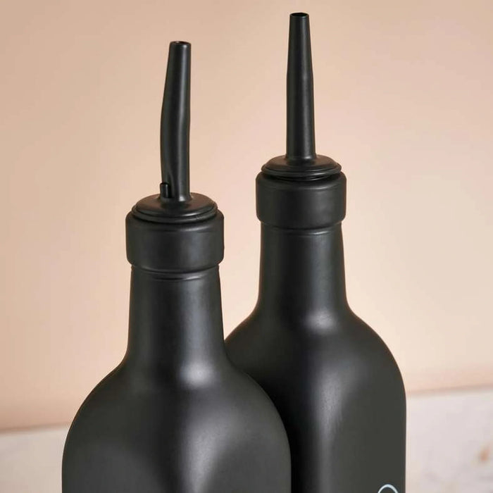 Neron 2-Piece Oil & Vinegar Bottle 550Ml - Black