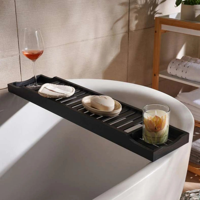 Nesita Bamboo Bath Caddy 70X15X4.5 Cm - Black