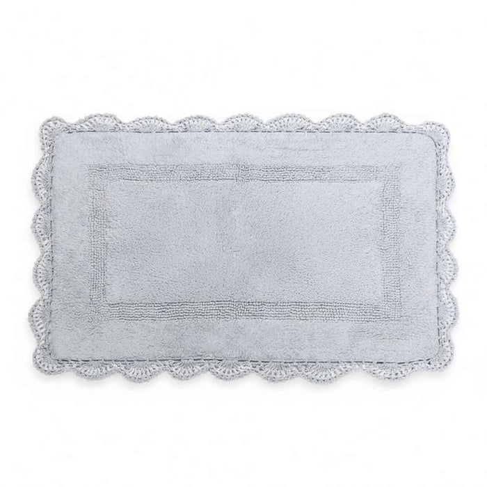 Nest Crochet Reversible Cotton Bathmat 60X90Cm - Grey