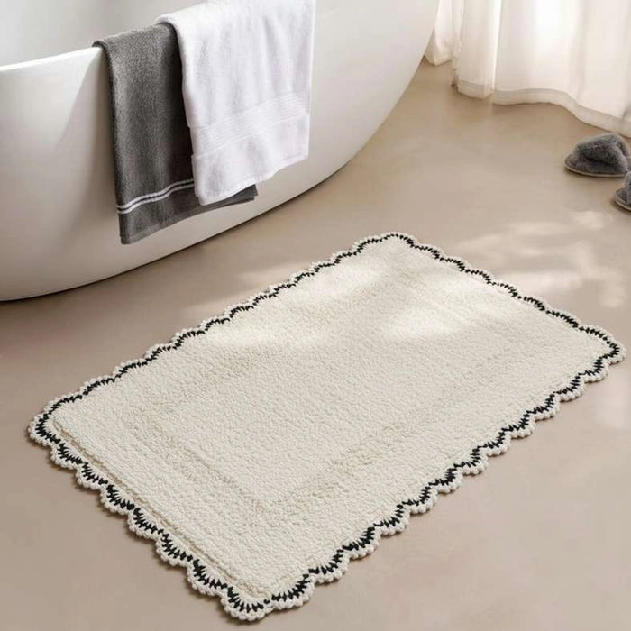 Nest Crochet Reversible Cotton Bathmat 60X90Cm - Ivory