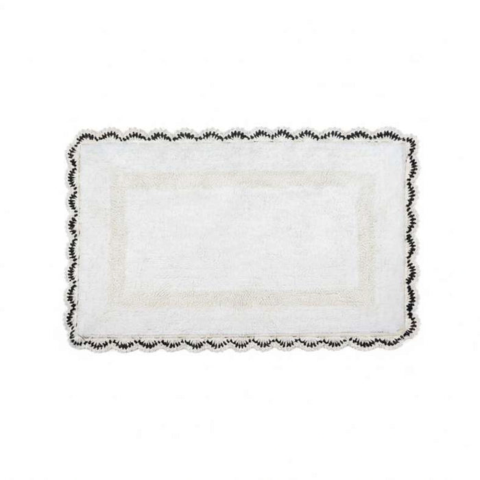 Nest Crochet Reversible Cotton Bathmat 60X90Cm - Ivory