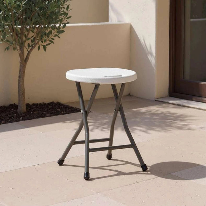 Newskai Outdoor Stool Chair - White Pan Home