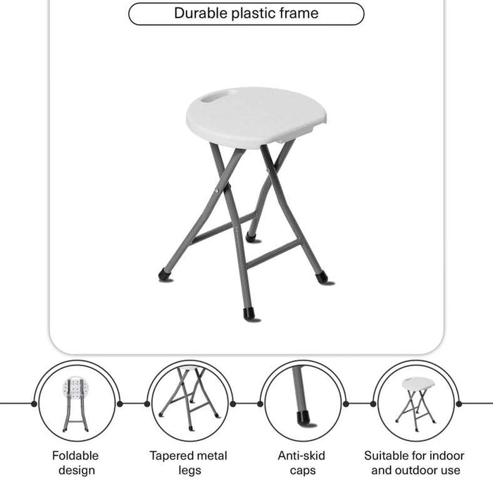 Newskai Outdoor Stool Chair - White Pan Home