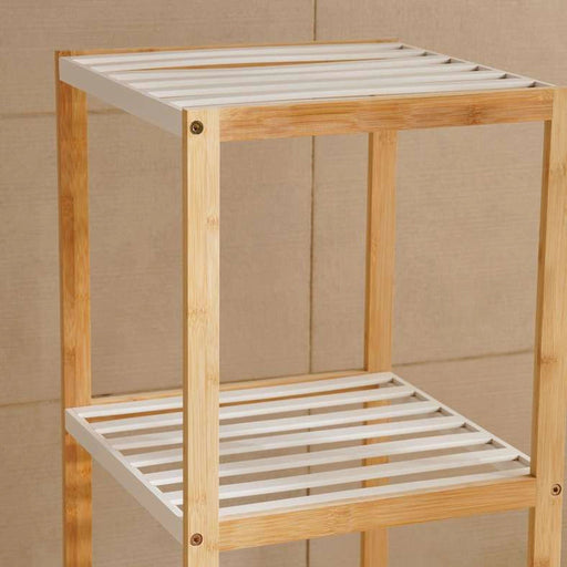 Newton 3-Tier Bamboo Bath Shelf - White Pan Home