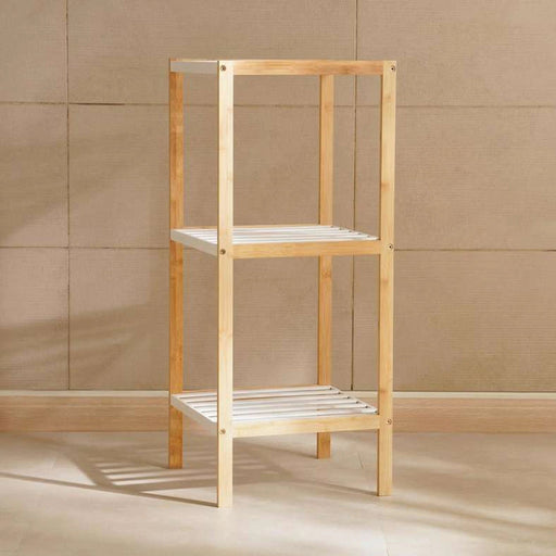 Newton 3-Tier Bamboo Bath Shelf - White Pan Home