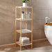 Newton 4-Tier Bamboo Bath Shelf - White Pan Home