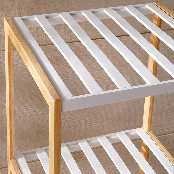 Newton 4-Tier Bamboo Bath Shelf - White Pan Home