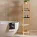 Newton 5-Tier Bamboo Bath Shelf 140Cm - White Pan Home