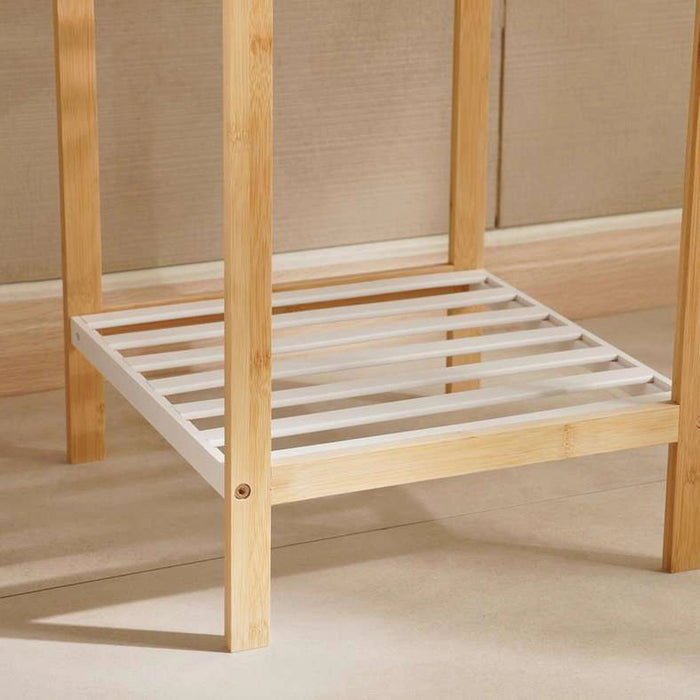Newton 5-Tier Bamboo Bath Shelf 140Cm - White Pan Home