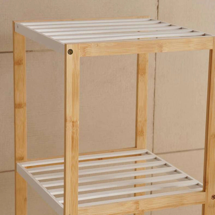 Newton 5-Tier Bamboo Bath Shelf 140Cm - White Pan Home