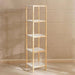 Newton 5-Tier Bamboo Bath Shelf 140Cm - White Pan Home