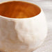 Nico Stoneware Planter With Gold Finish 34X34X20Cm - Beige Pan Home