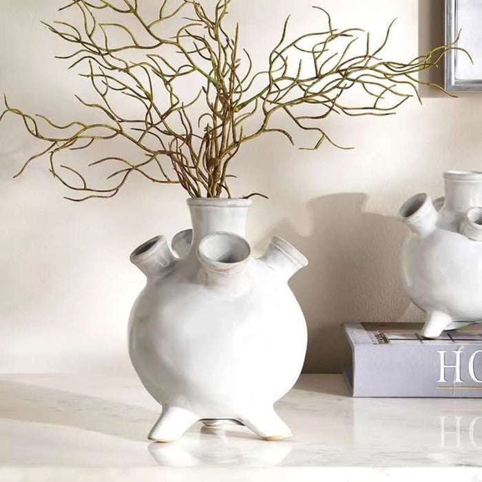 Nigel Ceramic Coral Decor Vase 12.5X12.5X18Cm - Grey