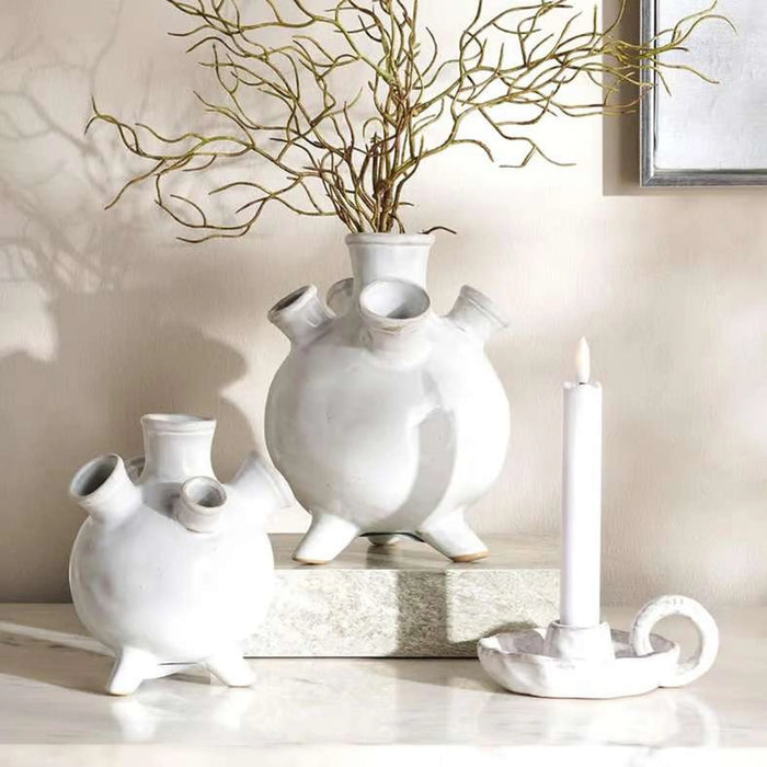 Nigel Ceramic Coral Decor Vase 12X12X13.5Cm - Grey