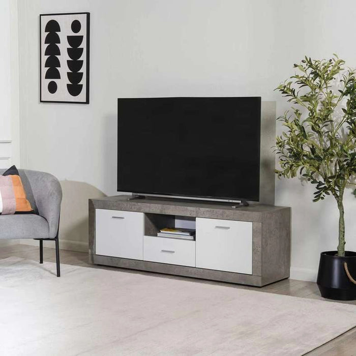 Nigol Tv Unit Upto 55 Inch Melamine - Grey White