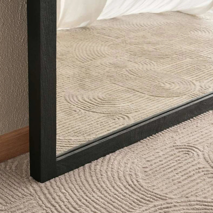 Nitia Standing Mirror Wood - Black Pan Home