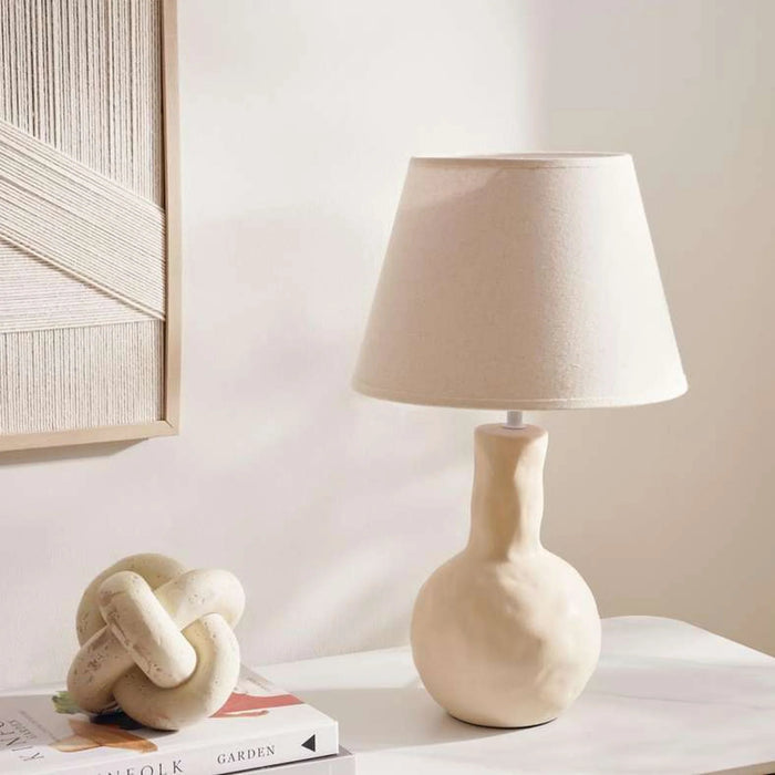Nixon E-27 Ceramic Table Lamp 28X28X47.5Cm - Beige
