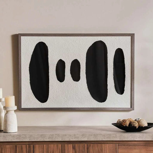 Nocturne Glass Framed Handmade Wall Art 60X90Cm - Black Pan Home