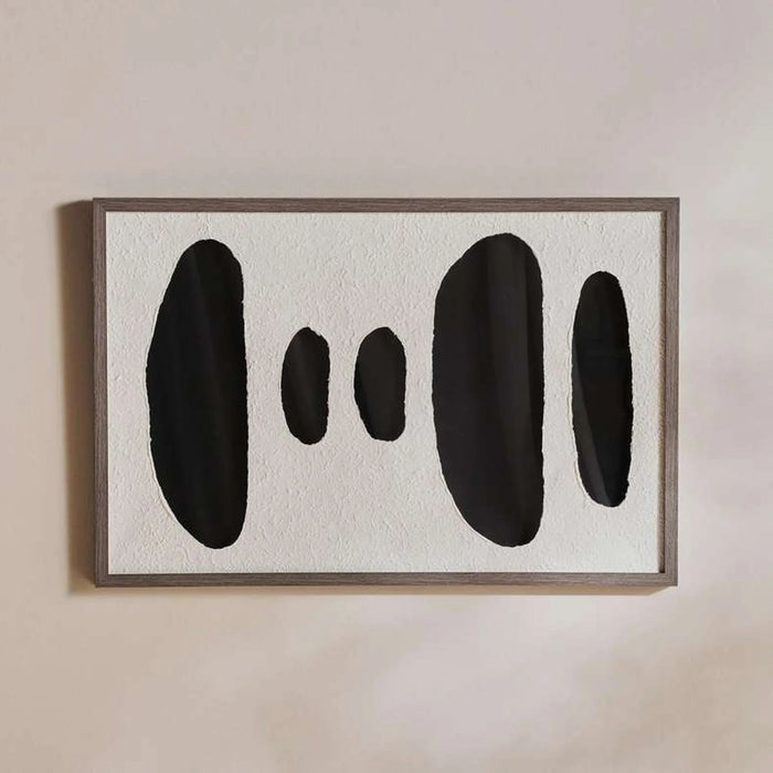 Nocturne Glass Framed Handmade Wall Art 60X90Cm - Black Pan Home