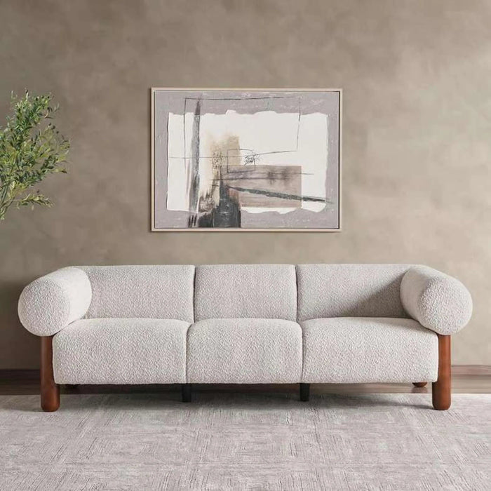 Node 3 Seater Sofa - Beige Pan Home