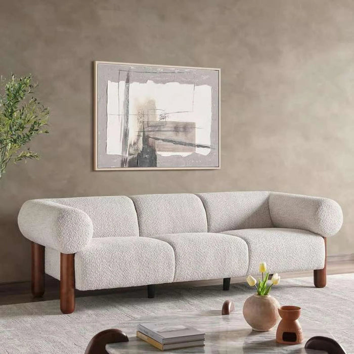 Node 3 Seater Sofa - Beige Pan Home