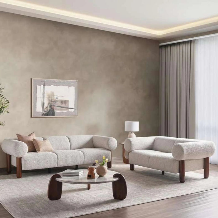 Node 3 Seater Sofa - Beige Pan Home