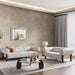 Node 3 Seater Sofa - Beige Pan Home