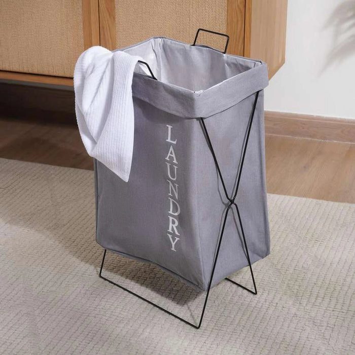 Nola Laundry Hamper 48Cm - Grey Pan Home
