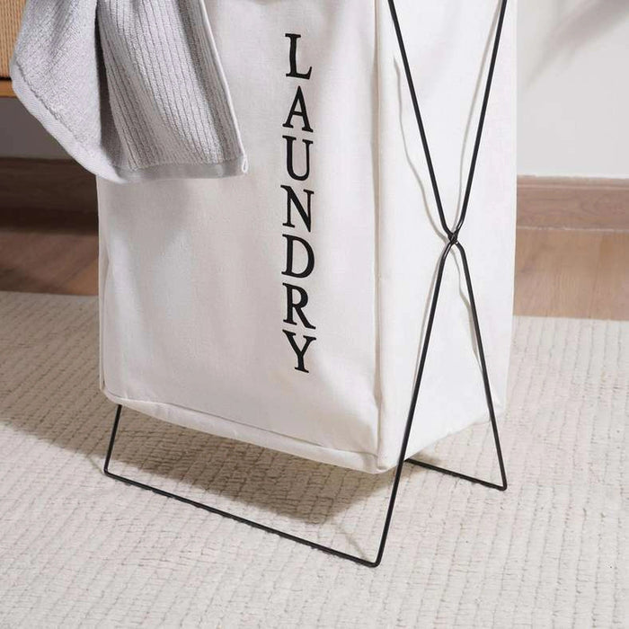 Nola Laundry Hamper 48Cm - White Pan Home