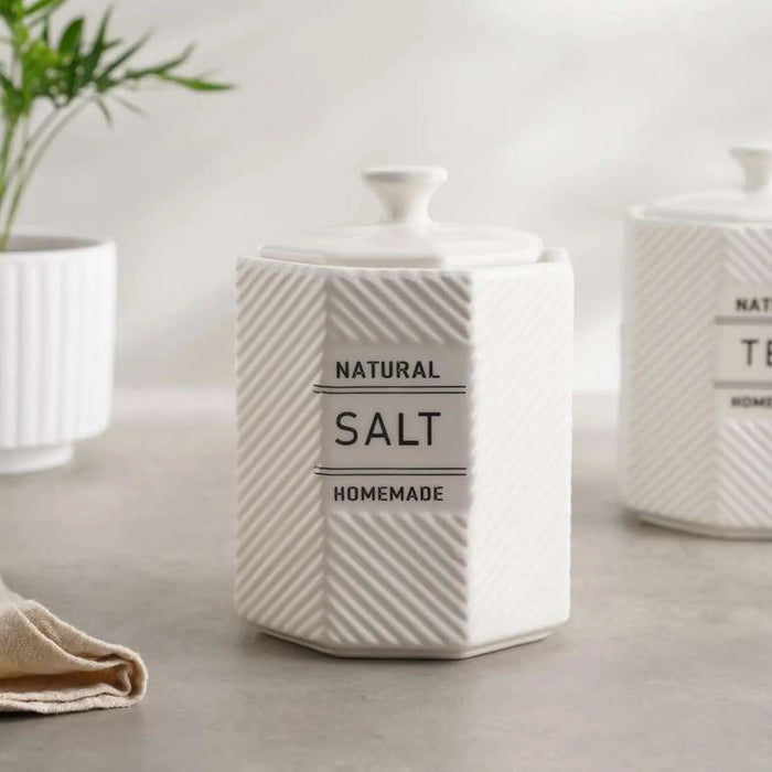 Nolina Salt Canister 800Ml - White
