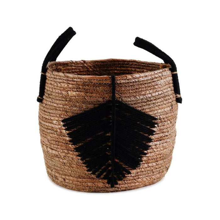 Nomadic Cattail Grass Decorative Basket Dia 30X26Cm - Natural Pan Home