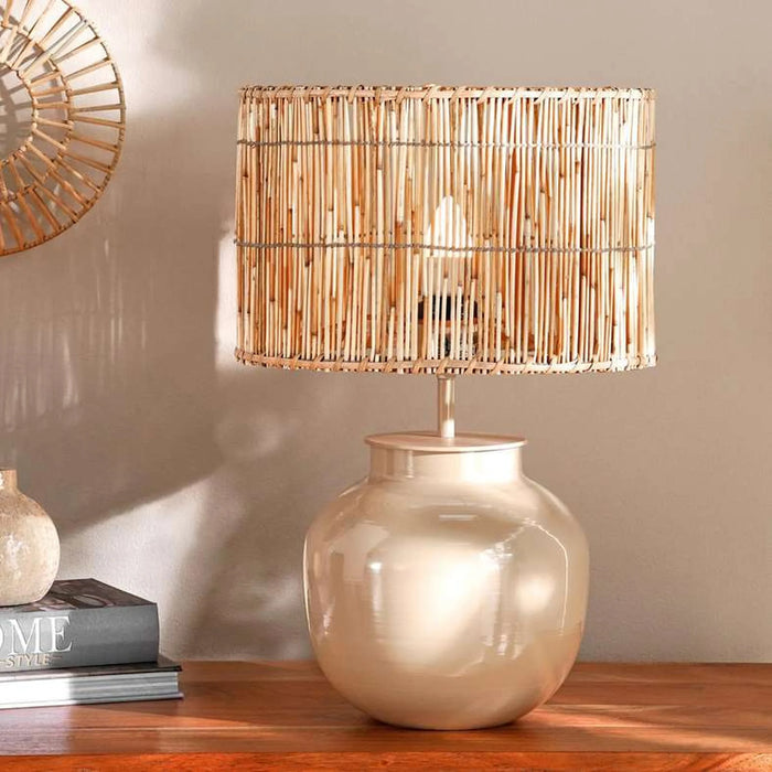 Norfolk E27 Rattan Table Lamp 31X31X46Cm - Natural