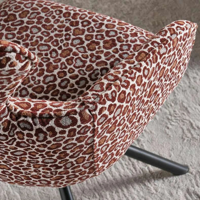 Norine Dining Chair Fabric - Brown & Black