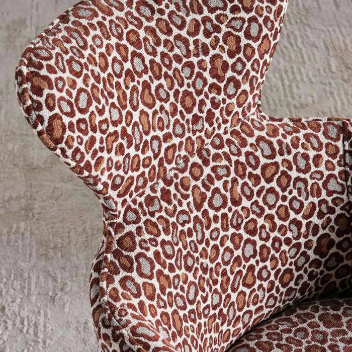 Norine Dining Chair Fabric - Brown & Black