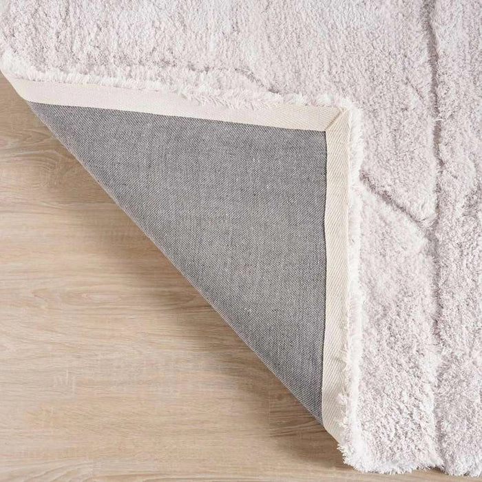 Norman Modern Tufted Velvet Touch Rug 160X230Cm - Ivory Pan Home