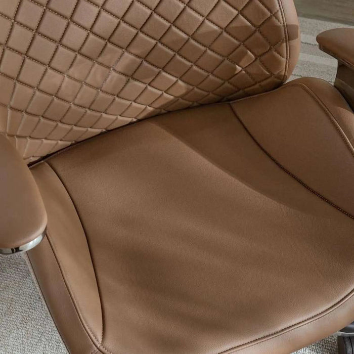 Norvin High Back Office Chair - Brown Pan Home
