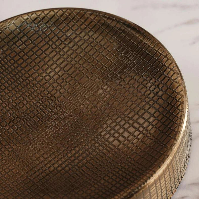 Norwell Metal Soap Dish 10X10.5X3.5Cm -Antique Gold Pan Home