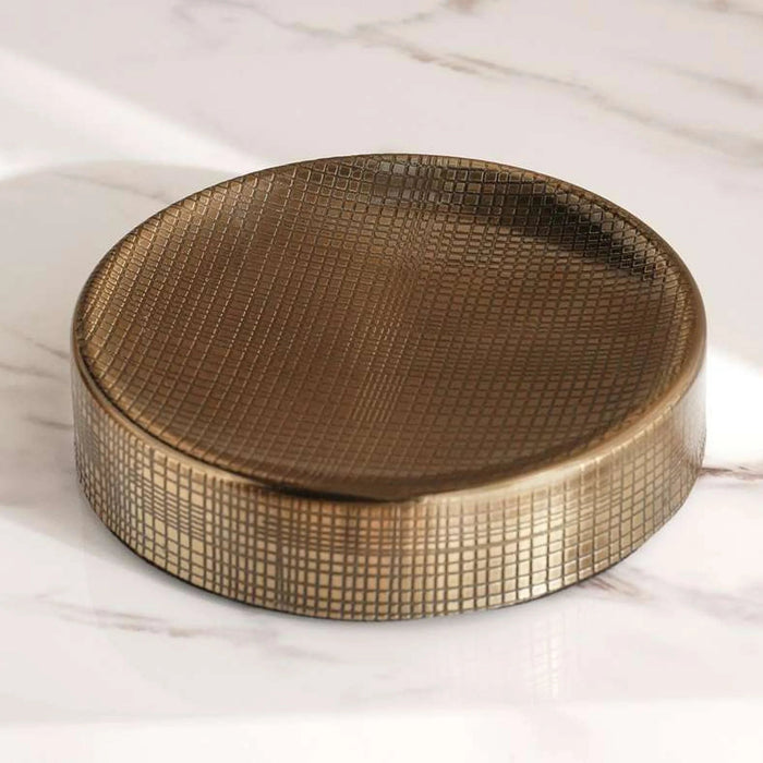 Norwell Metal Soap Dish 10X10.5X3.5Cm -Antique Gold Pan Home