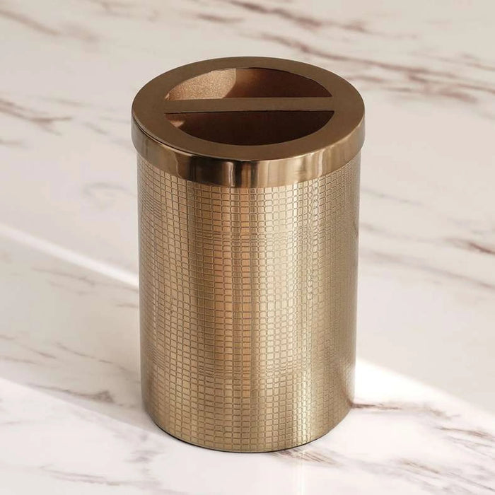 Norwell Metal Toothbrush Holder 7.5X7.5X11.5Cm -Antique Gold