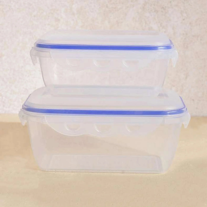 Norwich 2-Piece Rectangular Food Container 800Ml + 1600Ml -Clear